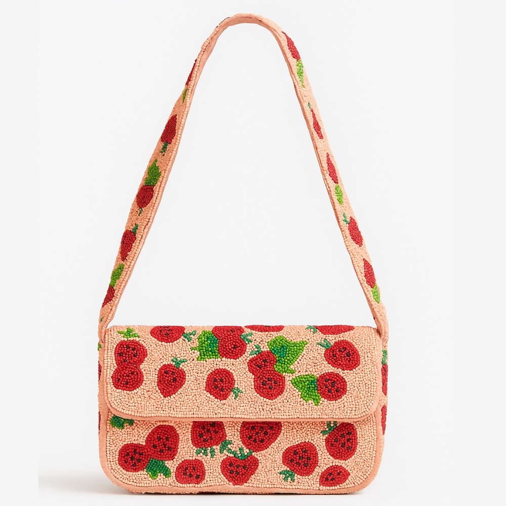 Sincerely Jules Viral Strawberry Tomato Beaded Shoulder Bag Purse Handbag - Picture 1 of 11